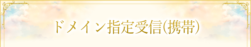 ドメイン指定受信(携帯)