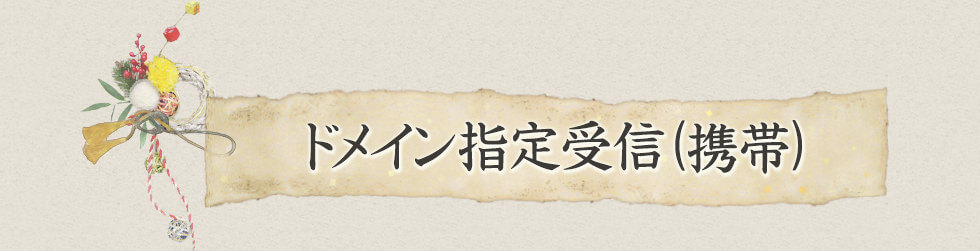 ドメイン指定受信(携帯)