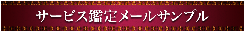 サービス鑑定メールサンプル