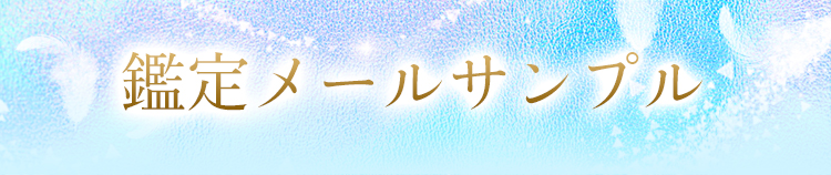 鑑定メールサンプル